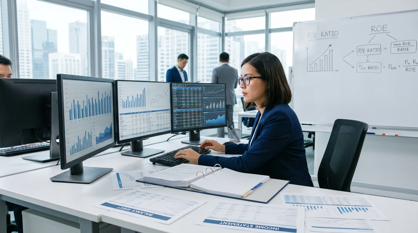 Stock fundamental analysis metrics and financial statements