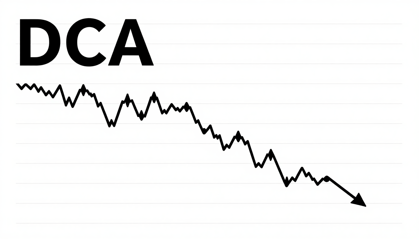 Dollar cost averaging buy points on a stock chart